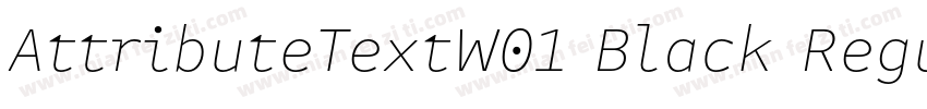AttributeTextW01 Black Regular字体转换